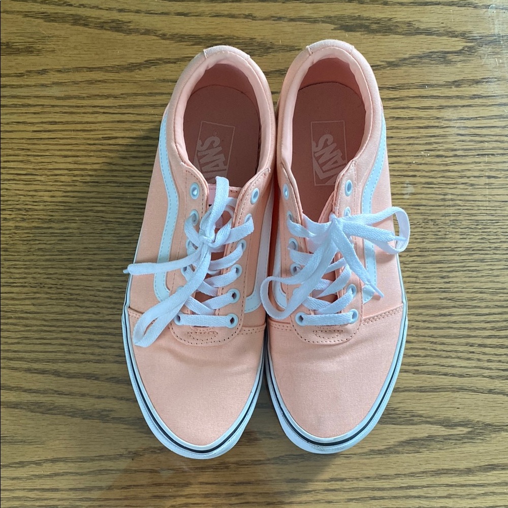 Vans Pink and White Classic Sneakers